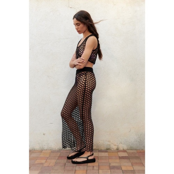 Zara Crochet Maxi Skirt Black Cover-Up Beach Size Medium NWT - Picture 5 of 6